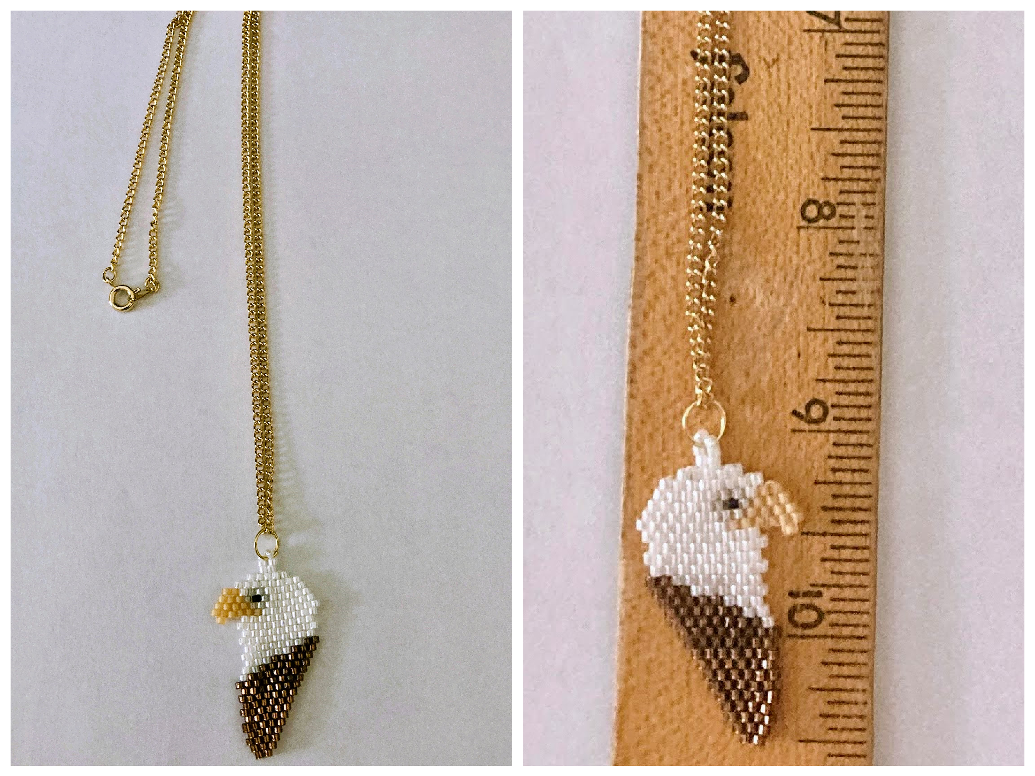 Beaded Eagle Pendant