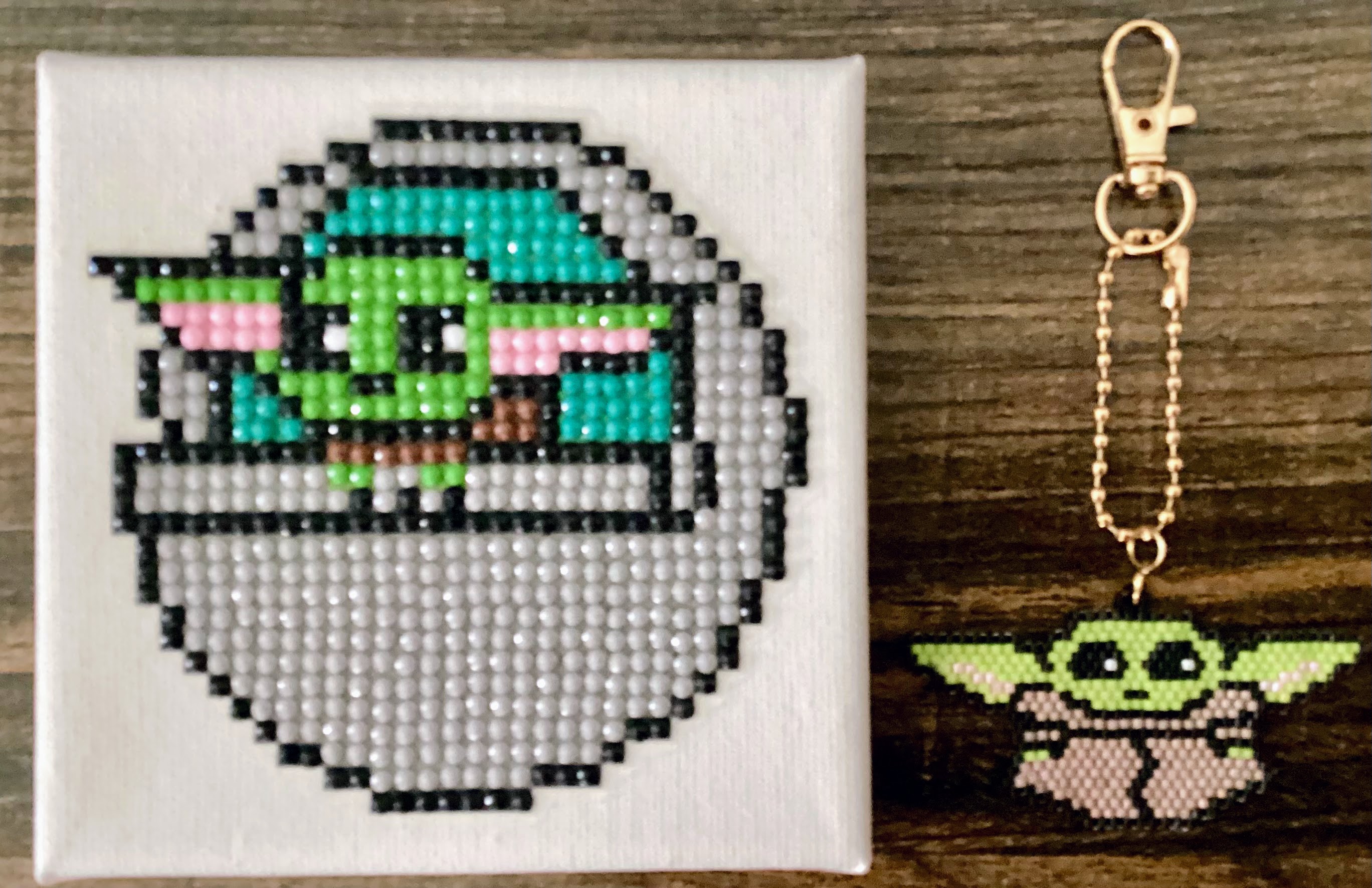 Baby Yoda Keychain and picture