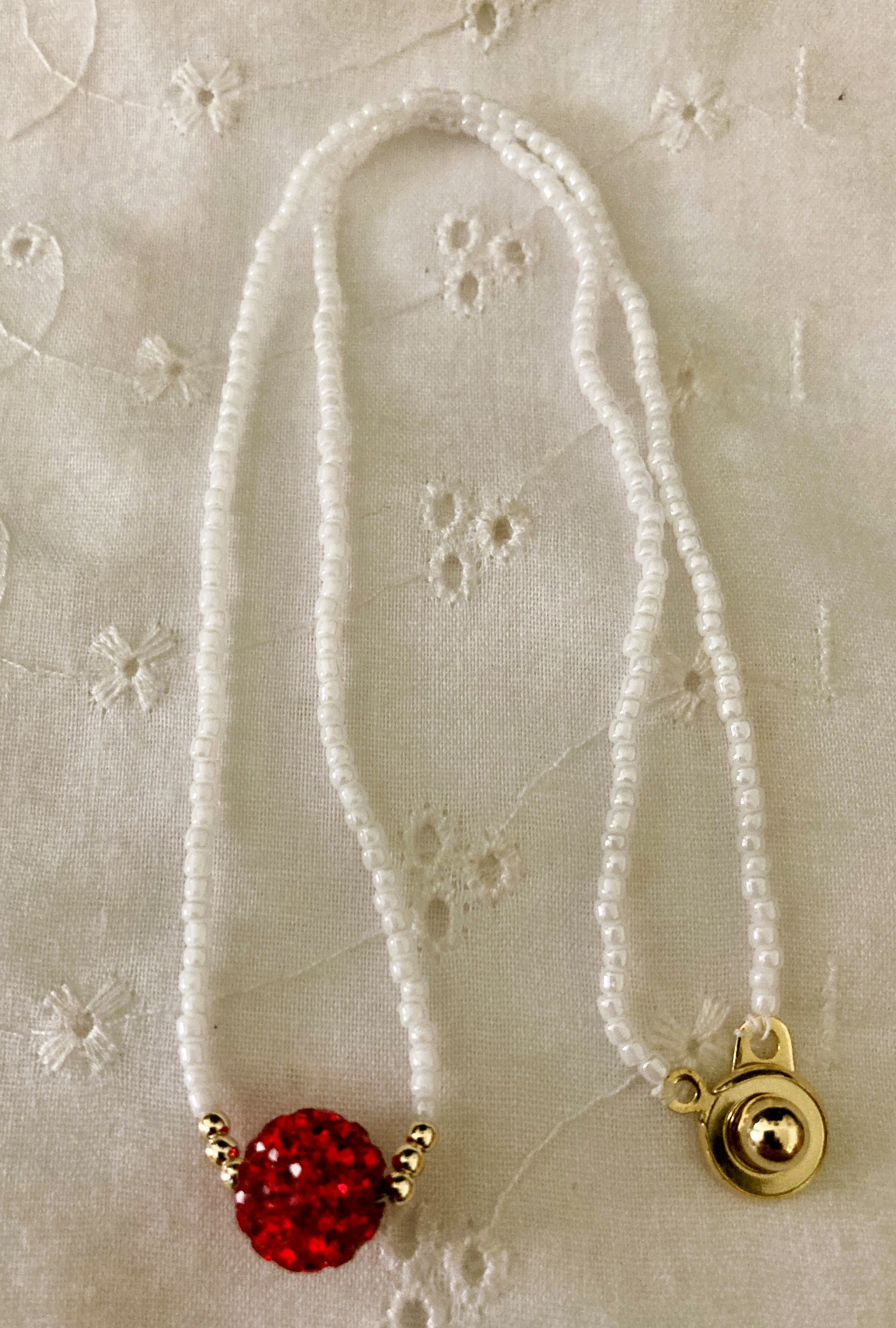 Beaded Berry Bead Choker Necklace