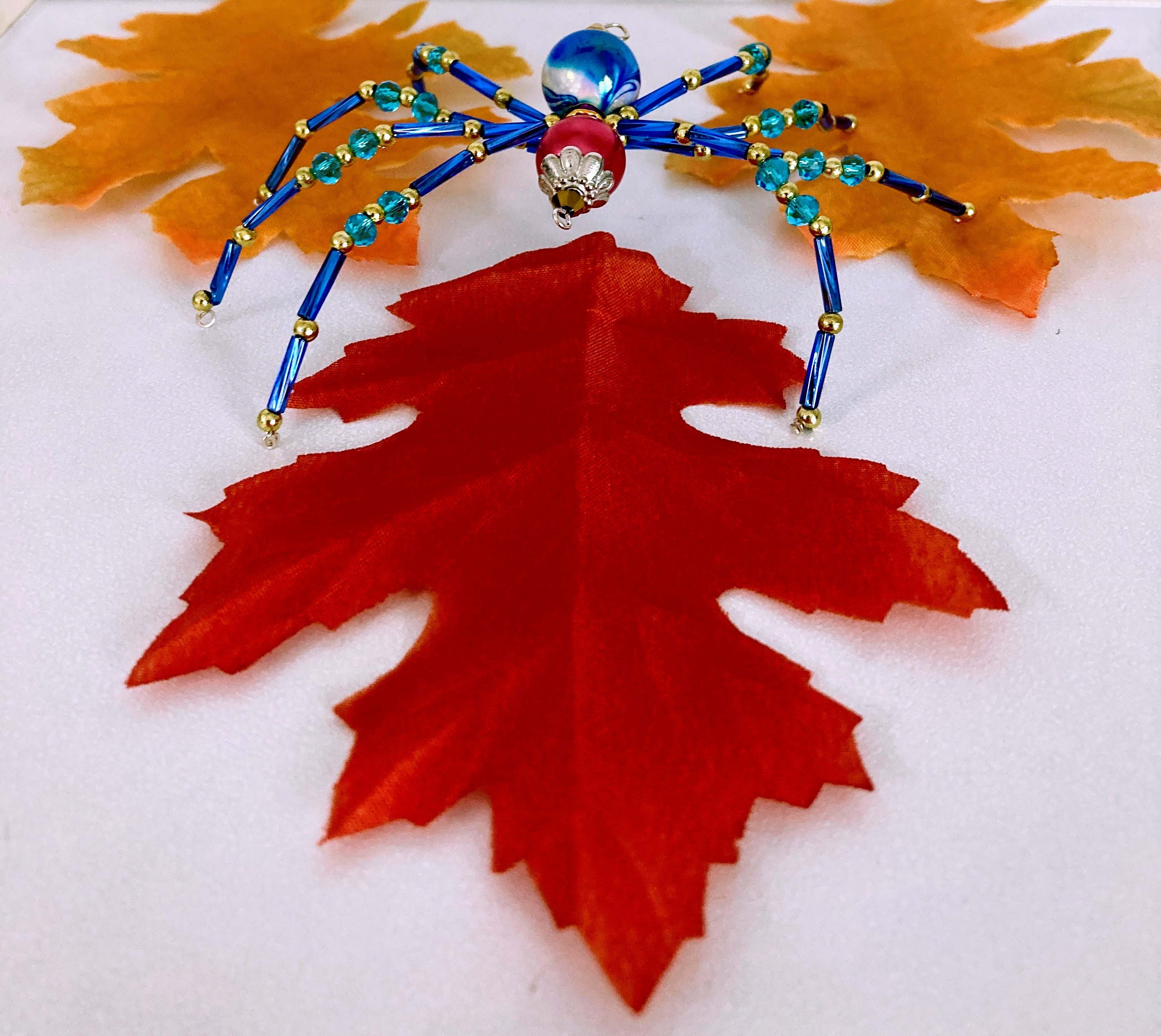 Beaded Christmas Spider Ornament