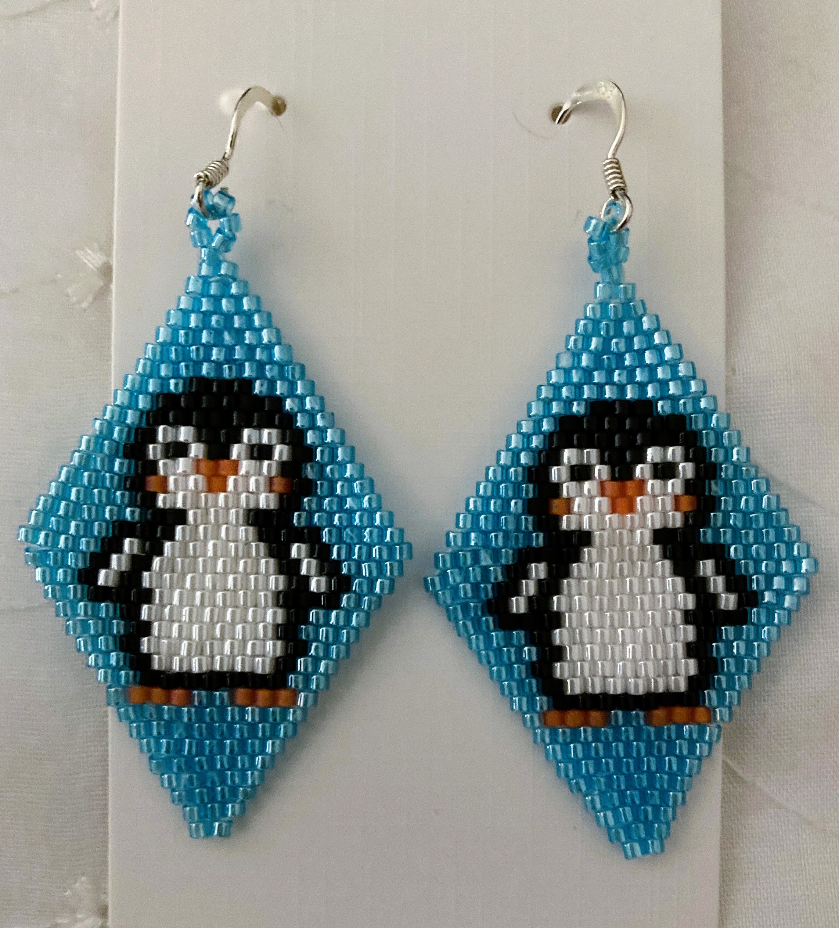 Beaded Penguin Earrings