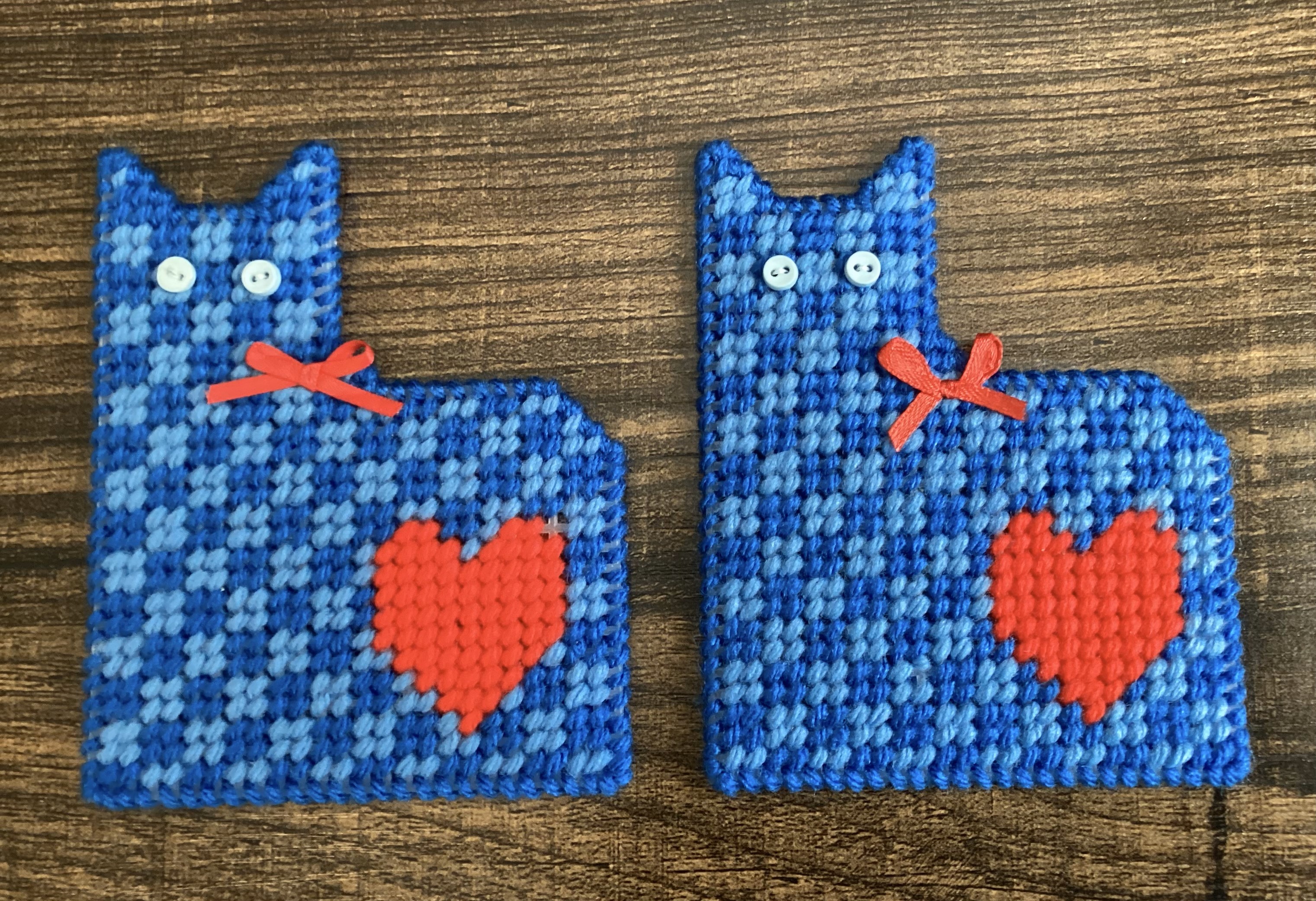 Plastic Canvas Cat Coasters